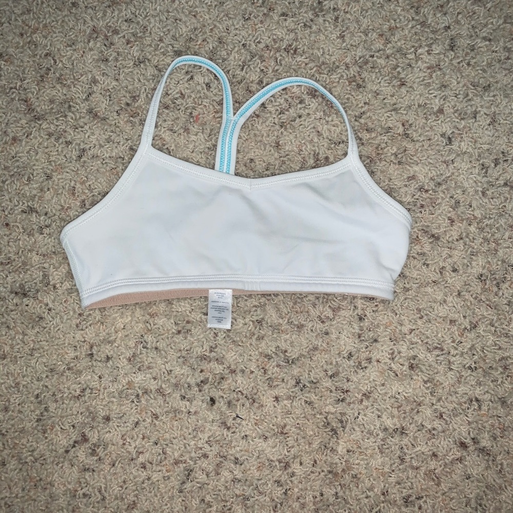white ivivva sports bra (never worn!!)